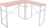 Bureau per angolo - tavolo per laptop - moderno e pratico - adatto per sala da lavoro e sala giochi - in legno di quercia chiaro/bianco