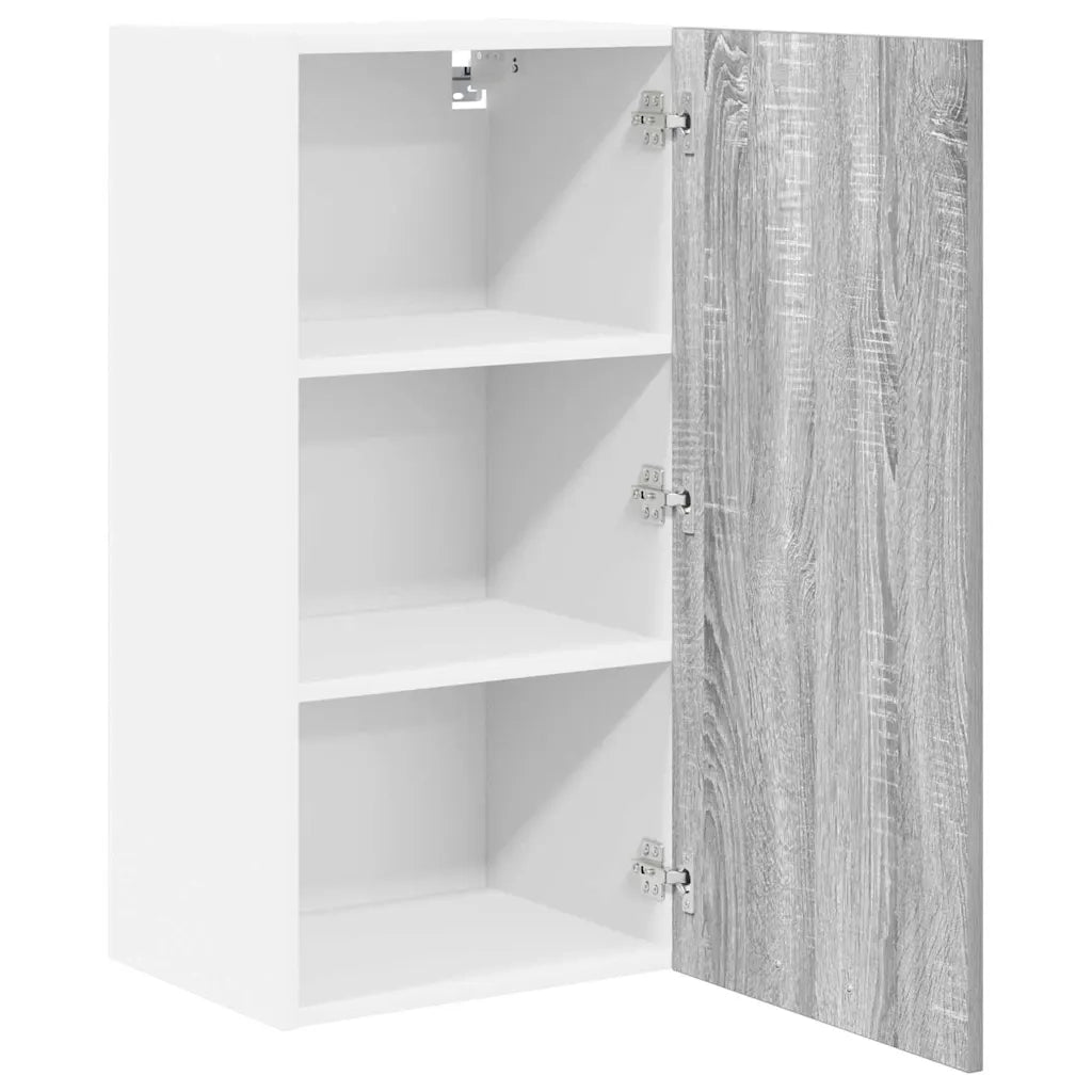 Armadio pensile Grigio Sonoma e Bianco 40 x 31 x 80 cm 884263