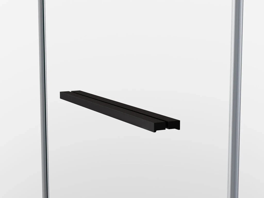 Box doccia angolare SPAZIO porta battente + laterale fisso 65x80 cm (62.5-64/76.5-79) nero opaco