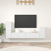 Set di Mobili Porta TV 4 pz Bianco in Legno Multistrato 3114622