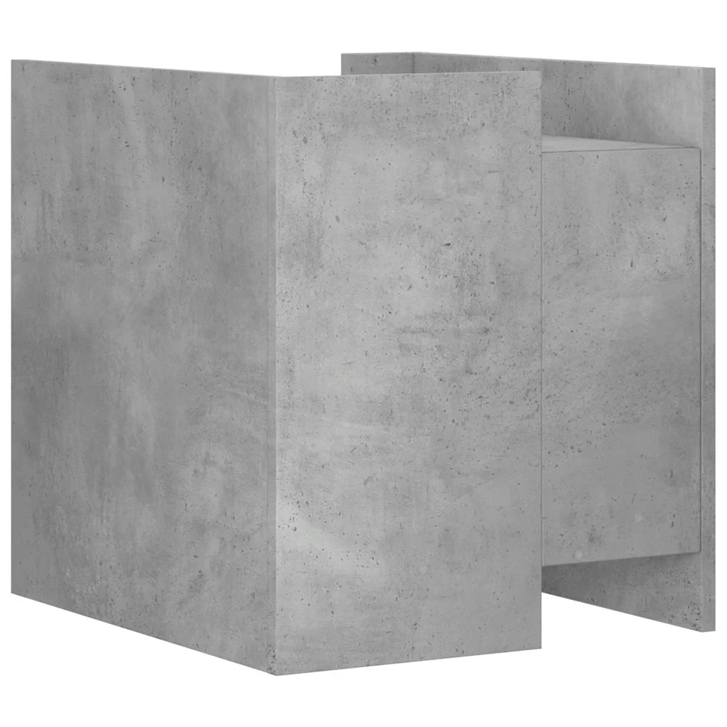 Comodino-Tavolino da notte Grigio Cemento 45x50x50 cm in Truciolato 297767