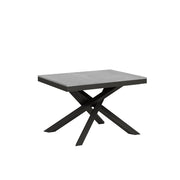 Tavolo allungabile 90x120/380 cm Volta Evolution Cemento telaio Antracite