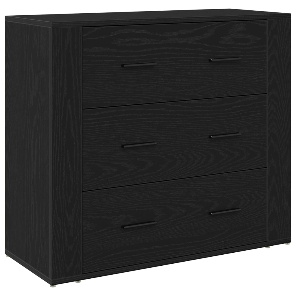 Credenza Quercia Nera 33x80x70 cm Legno Composito