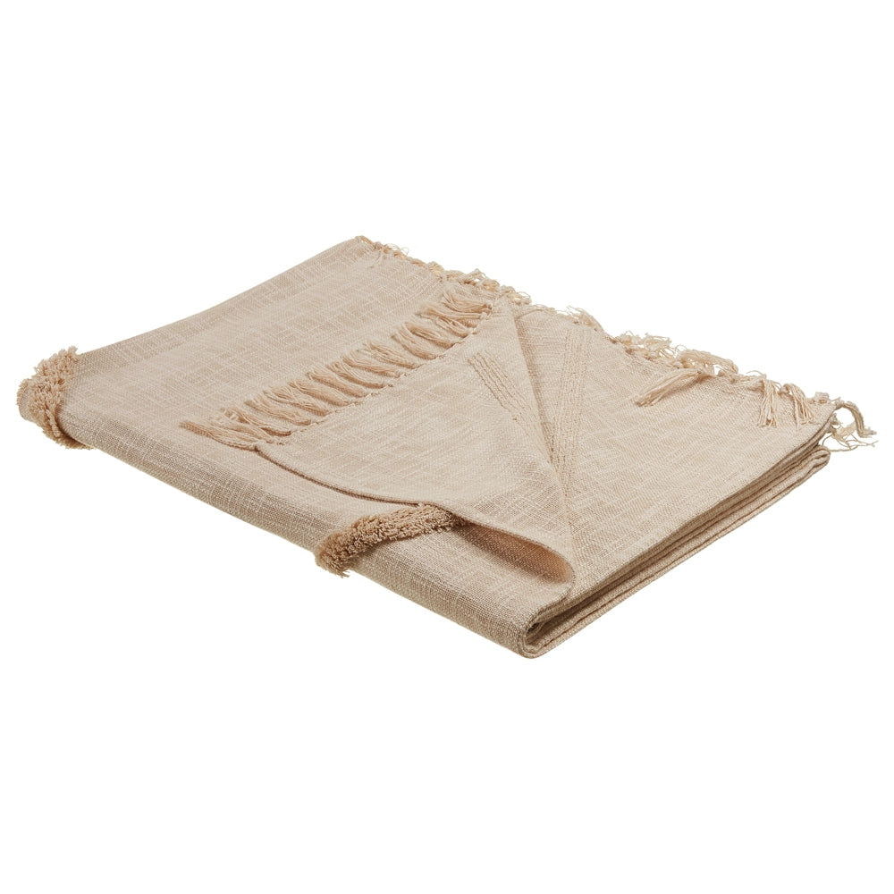 Coperta in cotone naturale 130 x 180 cm copriletto boho