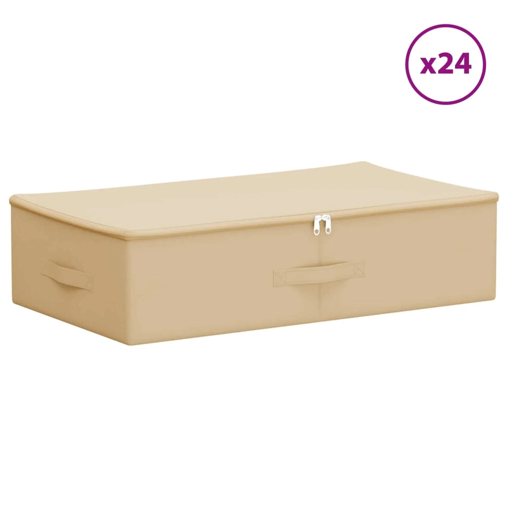 Scatola di Stoccaggio 24 pcs Crema 70 x 40 x 18 cm