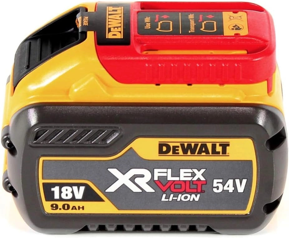 2 batterie DCB547 18 V/54 V XR FLEXVOLT 9.0ah + caricatore rapido DCB118, 18 V, colore: Giallo