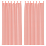 Tende in Voile con Tasche per Aste 2 pz Rosa