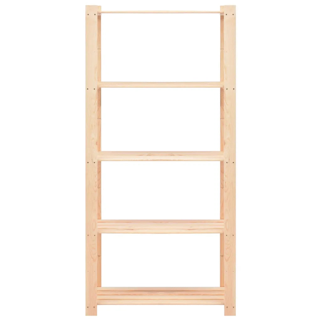 Scaffali a 5 Livelli 2 pz 80x38x170 cm Massello Pino 250 kg 279404