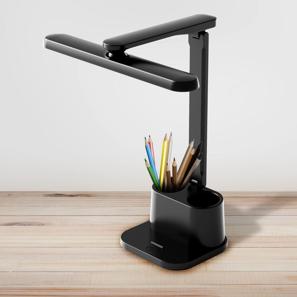 Lampada da scrivania LED nera 4000K dimmer Polux BARI