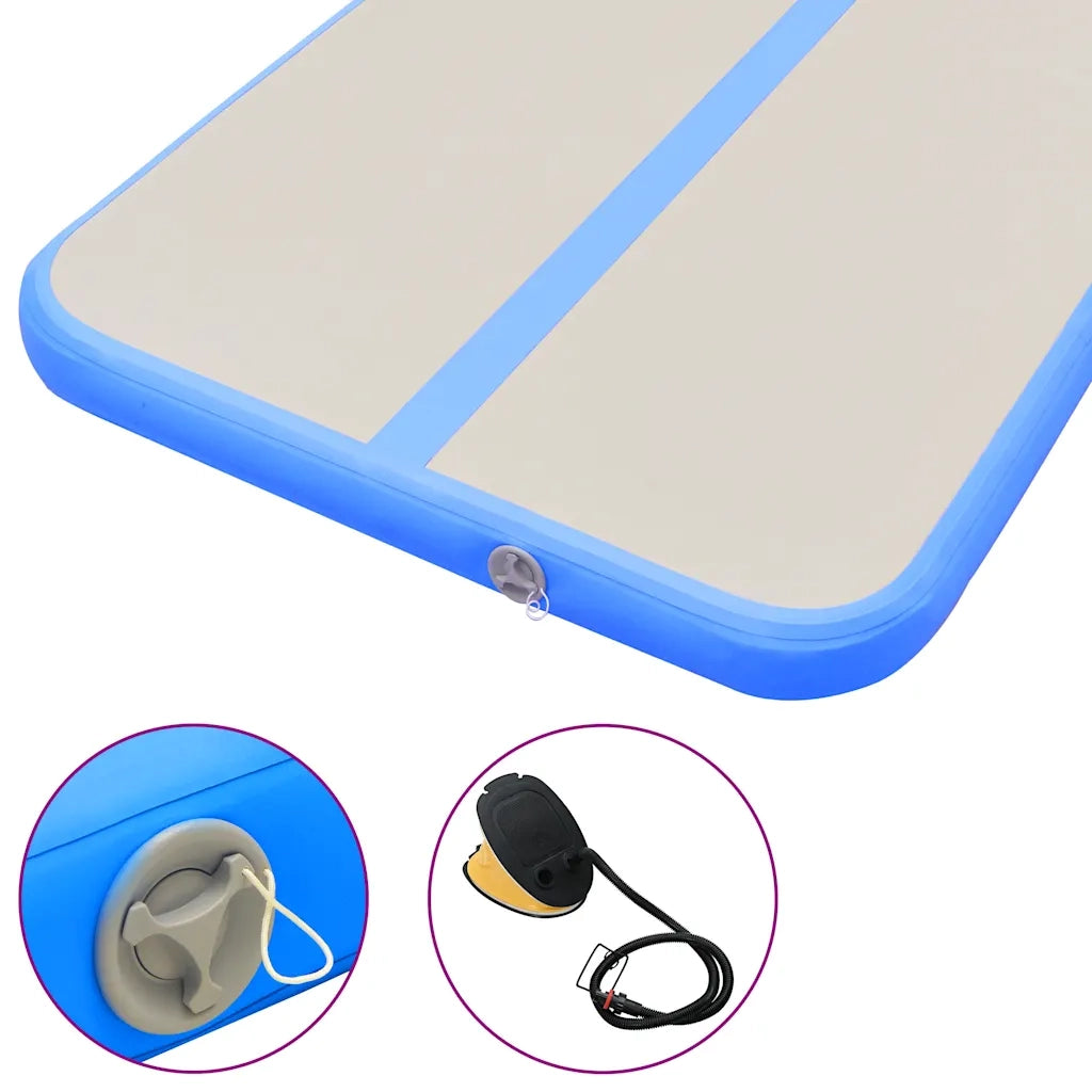 Tappetino Ginnastica Gonfiabile con Pompa 700x100x10 cm PVC Blu cod mxl 67325