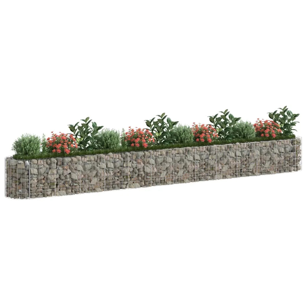 Gabbione con Letto Rialzato in Acciaio Zincato 470x50x50 cm