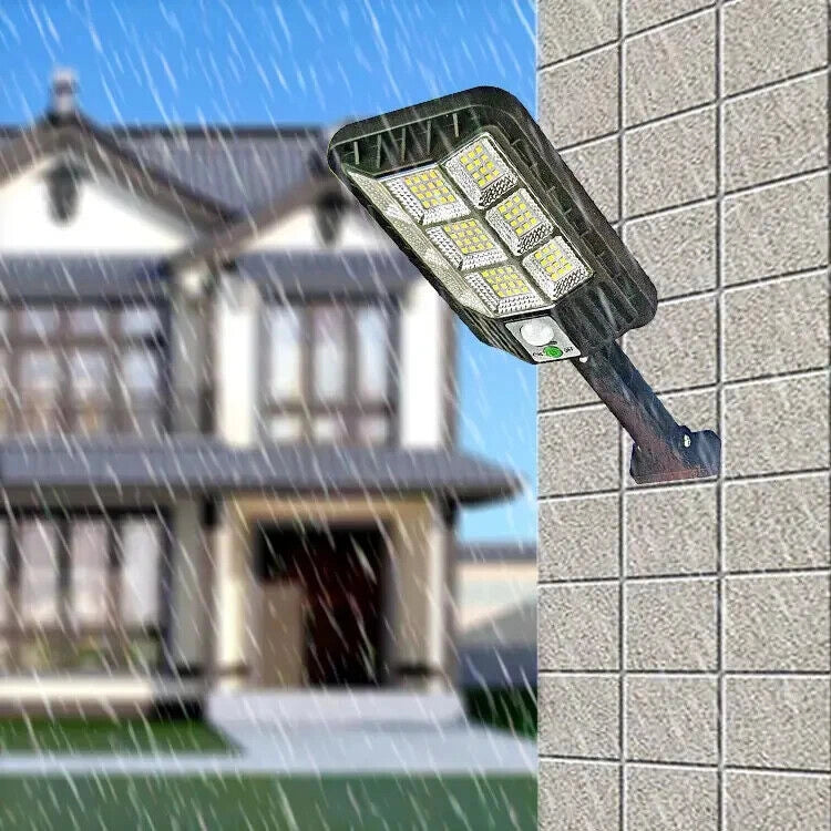 Faro lampione stradale pannello solare con sensore telecomando 120LED YX-602B
