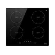 Piano cottura induzione 4 zone 8800W con booster, controllo touch slider e timer 99 min, sicurezza bambini - Sogo