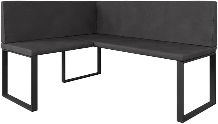 Vicco panca ad angolo Ravon, Antracite, 120 x 150 cm