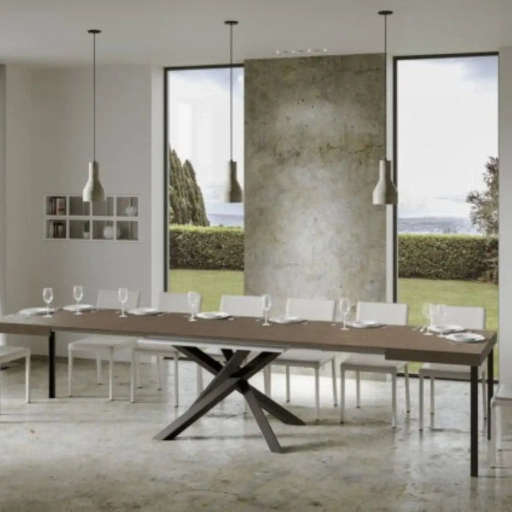 Tavolo allungabile 180/440x90 cm Volantis tortora gambe antracite