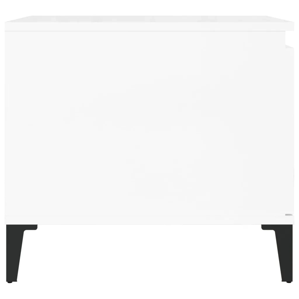 Tavolino da Salotto Bianco Lucido 100x50x45cm Legno Multistrato cod mxl 23488