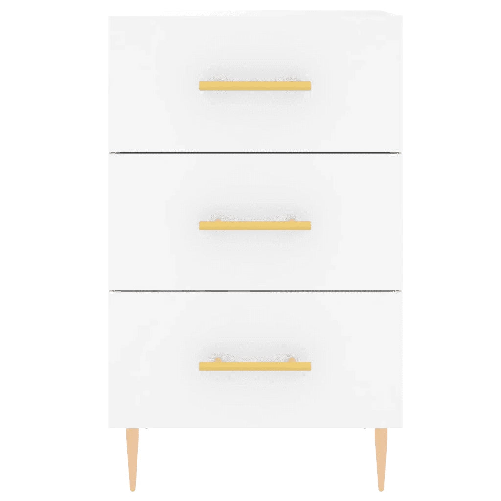 Comodino-Tavolino da notte Bianco 40x40x66 cm in Legno Multistrato 542716
