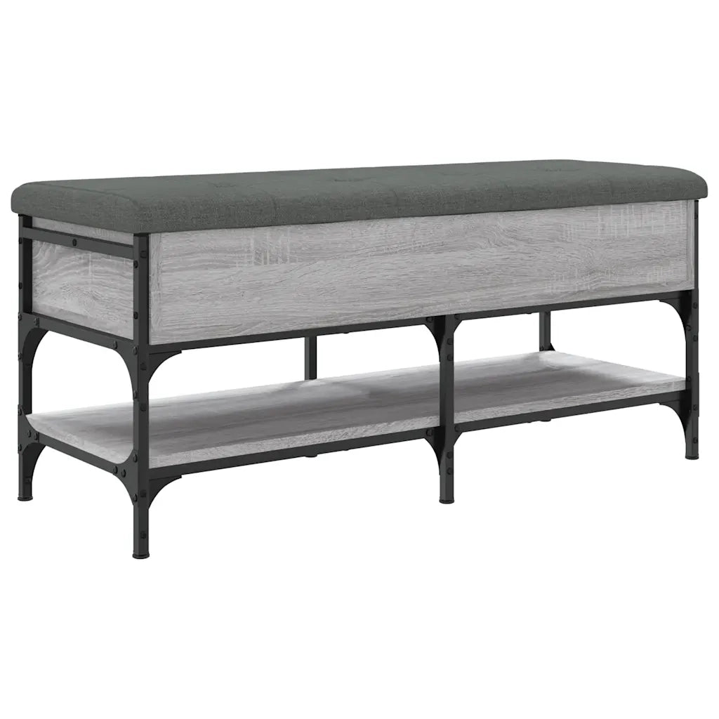 Panca Porta Scarpe-Sgabello-Panca Scarpiera Grigio Sonoma 102x42x45 cm Legno Multistrato