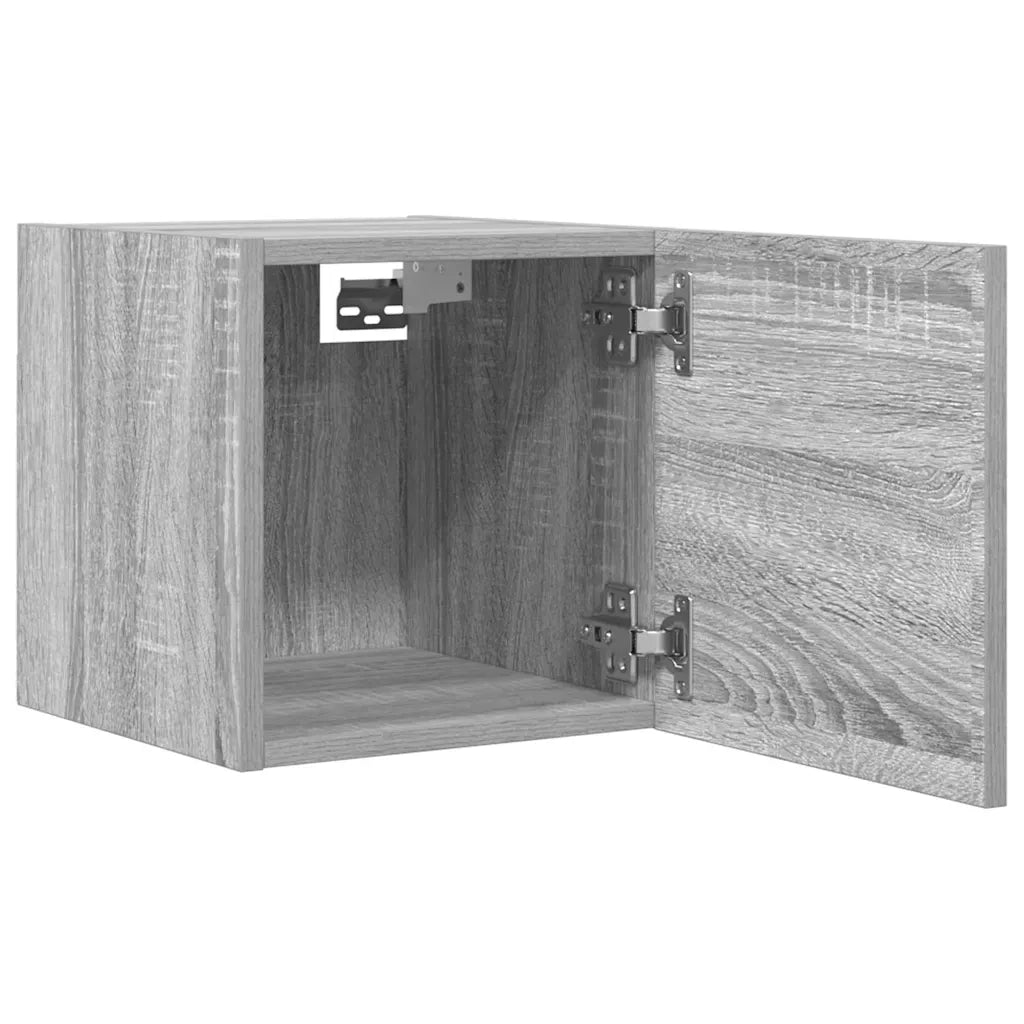Armadietti TV Montati a Parete Grigio Sonoma 30,5x30x30 cm 815138