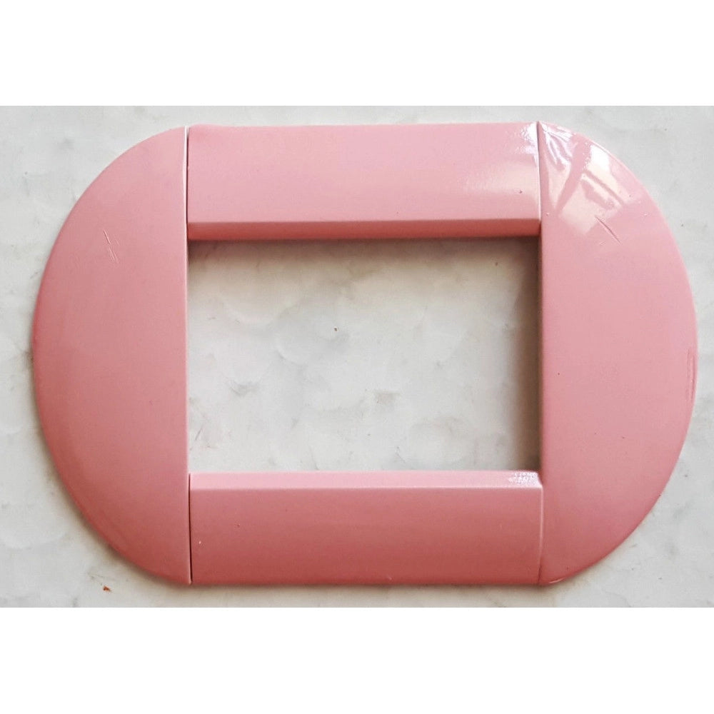 Trade Shop - Placca Placche Placchette Compatibili Living International Light Bombate Bticino - Rosa -7 Fori     -