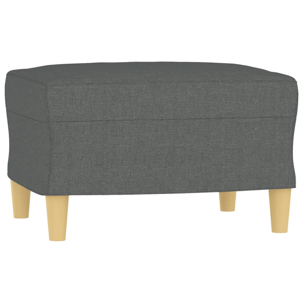 Divano Sedia-Poltrona con Poggiapiedi Grigio Scuro 60 cm in Tessuto 443523