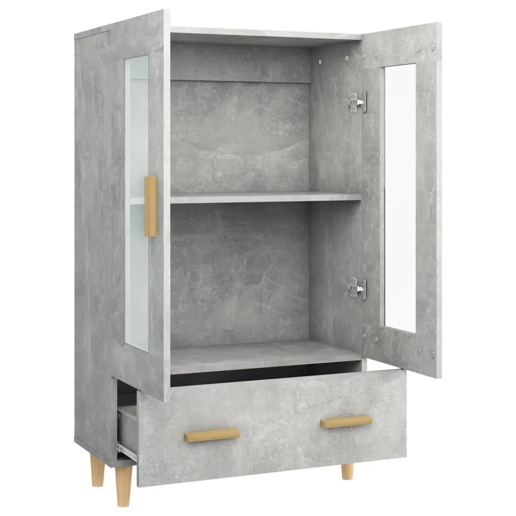 Credenza | Madia | Buffet da pranzo | Armadio da pranzo Grigio Cemento 70x31x115 cm in Legno Multistrato
