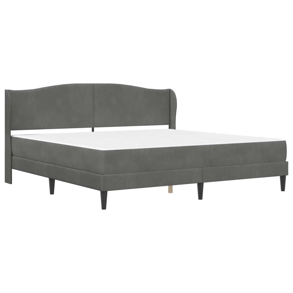 Struttura del letto Grigio Scuro 200 x 200 cm Velluto