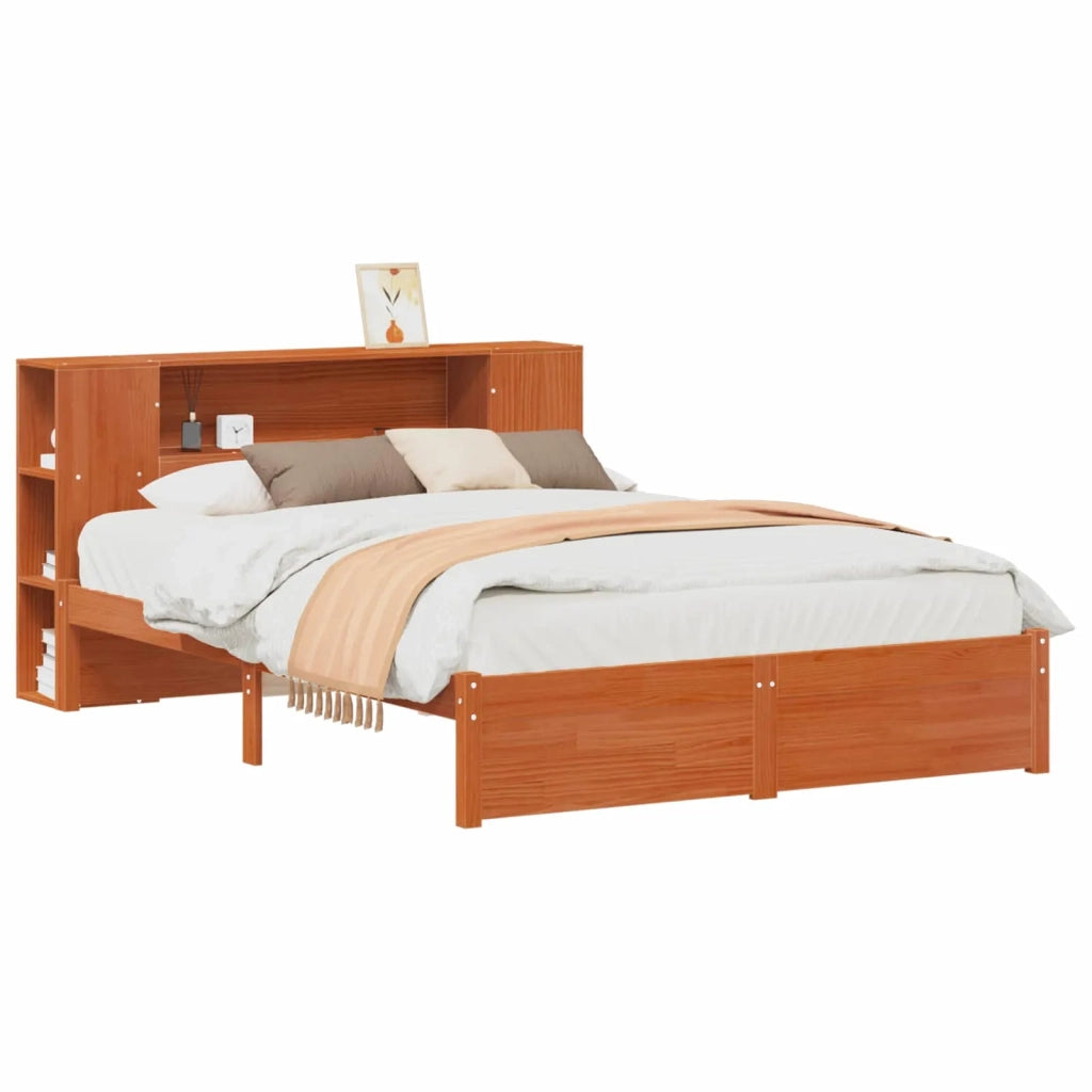 Struttura del letto con testiera contenitore Marrone cerato 3423794