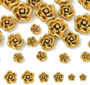 Accessorio di Arredio in Acciaio Inossidabile 24 Pezzi - Fiore in Acciaio Inossidabile - Accessori per Gioielli DIY - Bracciale/Collier/Orecchini - Acciaio Inossidabile di Alta Qualità