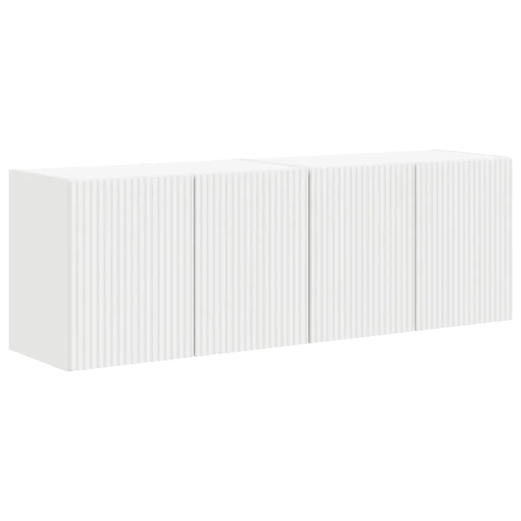 Mobile TV da parete 2 pz-Set di 2 Mobile TV a Muro-Credenza TV Bianco 59,5 x 31 x 40 cm