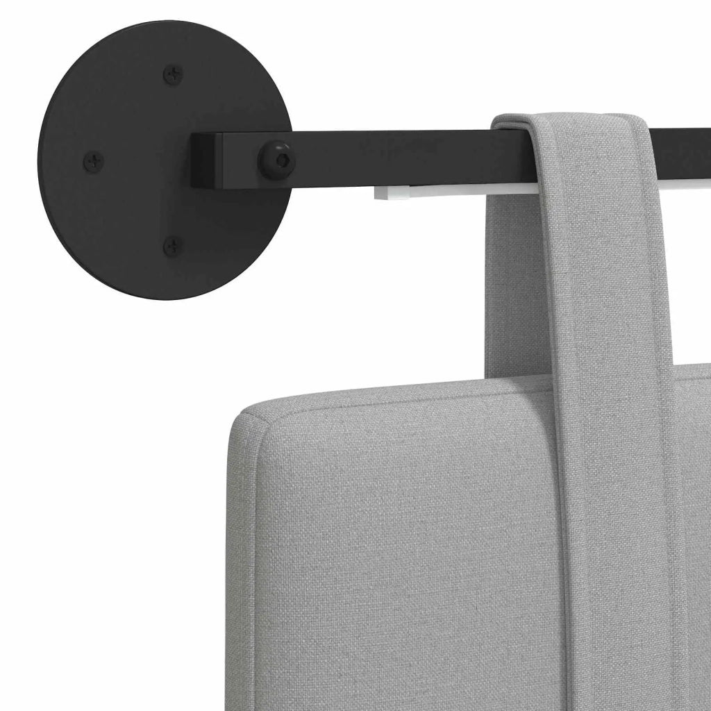 Testiera | Testata sospesa Con luce LED Grigio Nuvola Tessuto