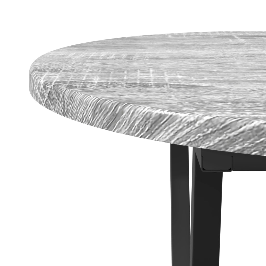 Tavolino da CaffÃ¨ Grigio Sonoma - 80x40x40.5 cm, Realizzato in Legno ingegnerizzato e Metallo