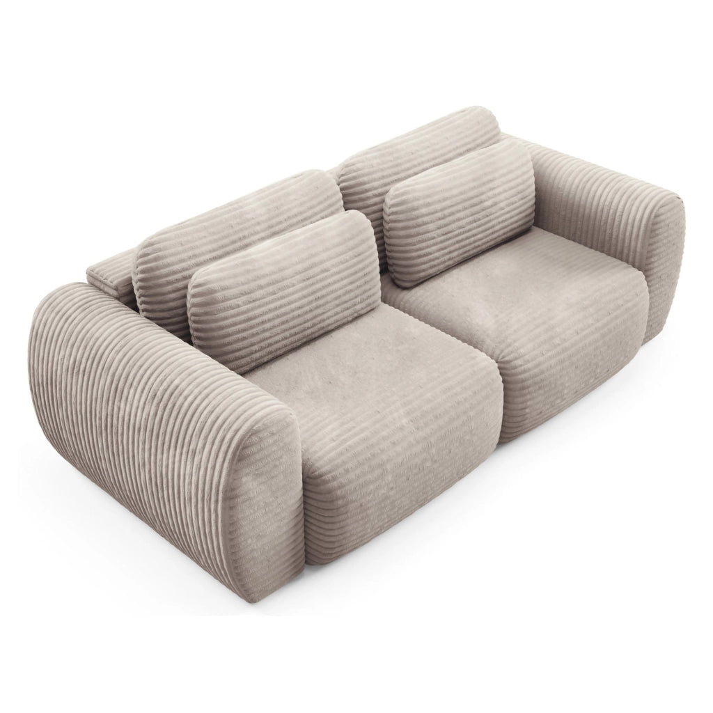 Golgi, Divano Letto 2 Posti Contenitore, 266x121 cm Beige Chiaro