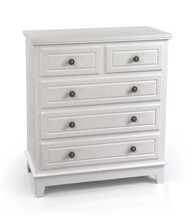 PERLA MOBILE CON 6 CASSETTI 80 X 40 X 92 CM COLORE BIANCO