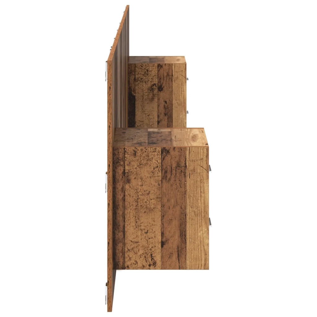 Testata con Comodino 3 pcs Legno vecchio Legno multistrato 3415713