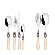 OXFORD Ghiera Argento Anticato, Posate Set 50 pz, Scatola