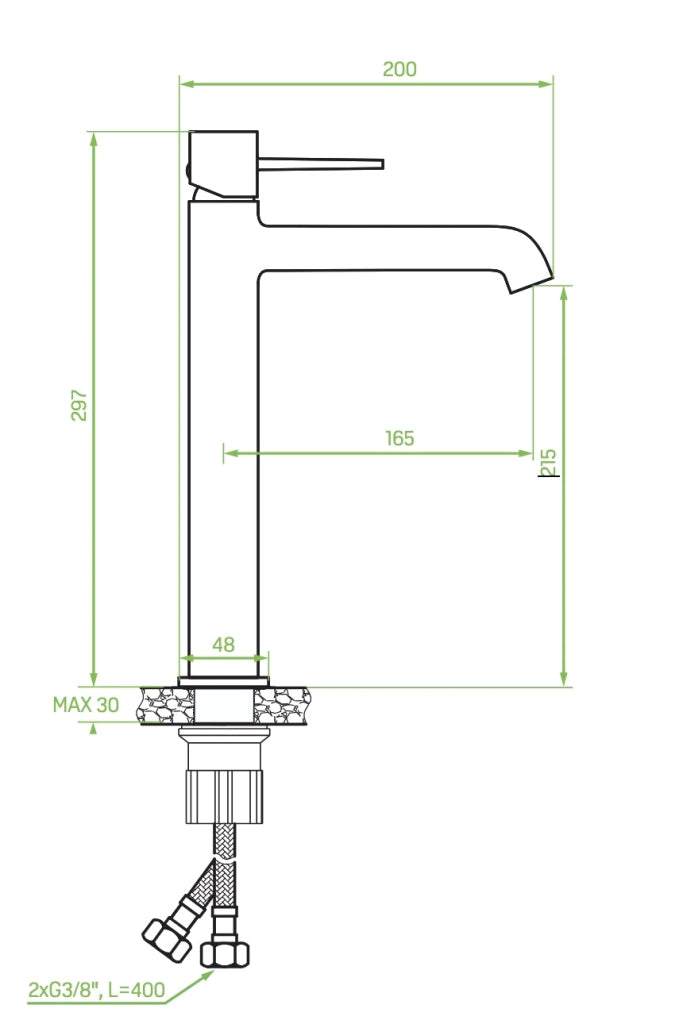 Miscelatore lavabo da appoggio – design elegante con leve sottili, aeratore regolabile e finitura nera opaca
