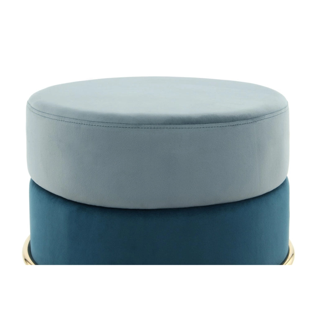 Pouf contenitore Matilda 100 in velluto blu