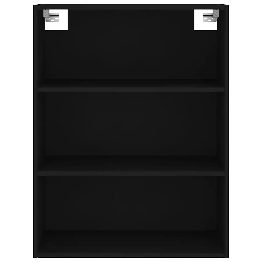 Credenza-Buffet-Armadio da cucina Nera 69,5x32,5x180 cm Legno Multistrato