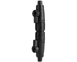 Connettore rapido per flusso d'acqua - Regolatore di flusso d'acqua - Adattatore di tubo 12mm - Connettore di tubo - Piastra di supporto - Materiale ecologico in plastica - Impermeabile all'acqua