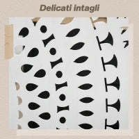 Separé Paravento da Interni Pieghevole a 3 Pannelli in Legno Intagliato, 120x170cm, Bianco