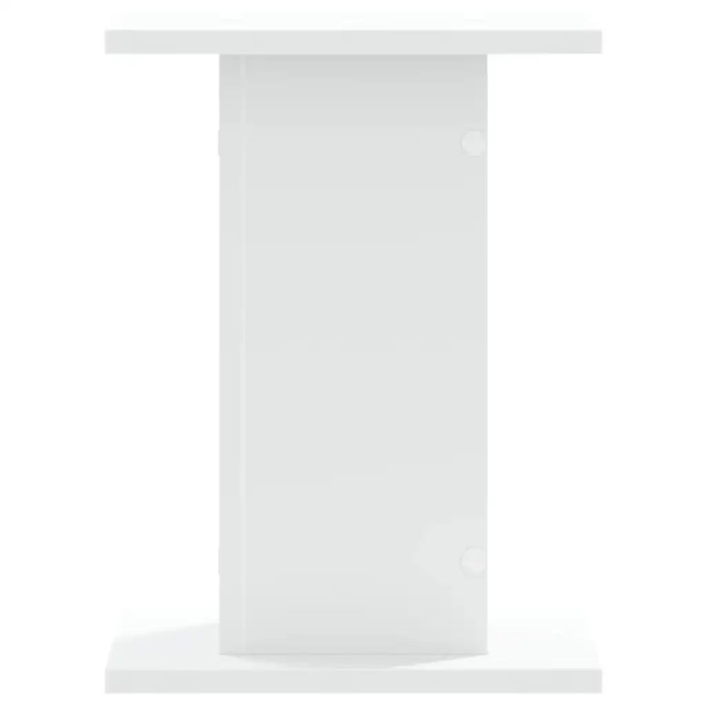 Supporti Altoparlanti 2 pz Bianchi 30x30x40cm Legno Multistrato 852645