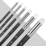 Set di Pennelli a Penna in Fibra di Cipresso - 6 pezzi - Pennelli per Modellismo - 21 cm - Leggero - Nero - Pennelli per Modellismo
