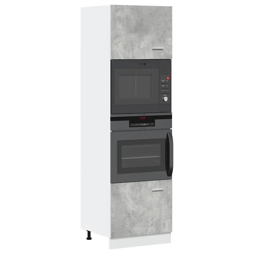 Mobile per Microonde “Lyon” Grigio Cemento 60x57x207 cm