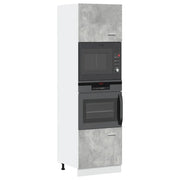 Mobile per Microonde “Lyon” Grigio Cemento 60x57x207 cm