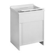 Lavatoio 45x60 con mobile in plastica apertura a serrandina - Bianco