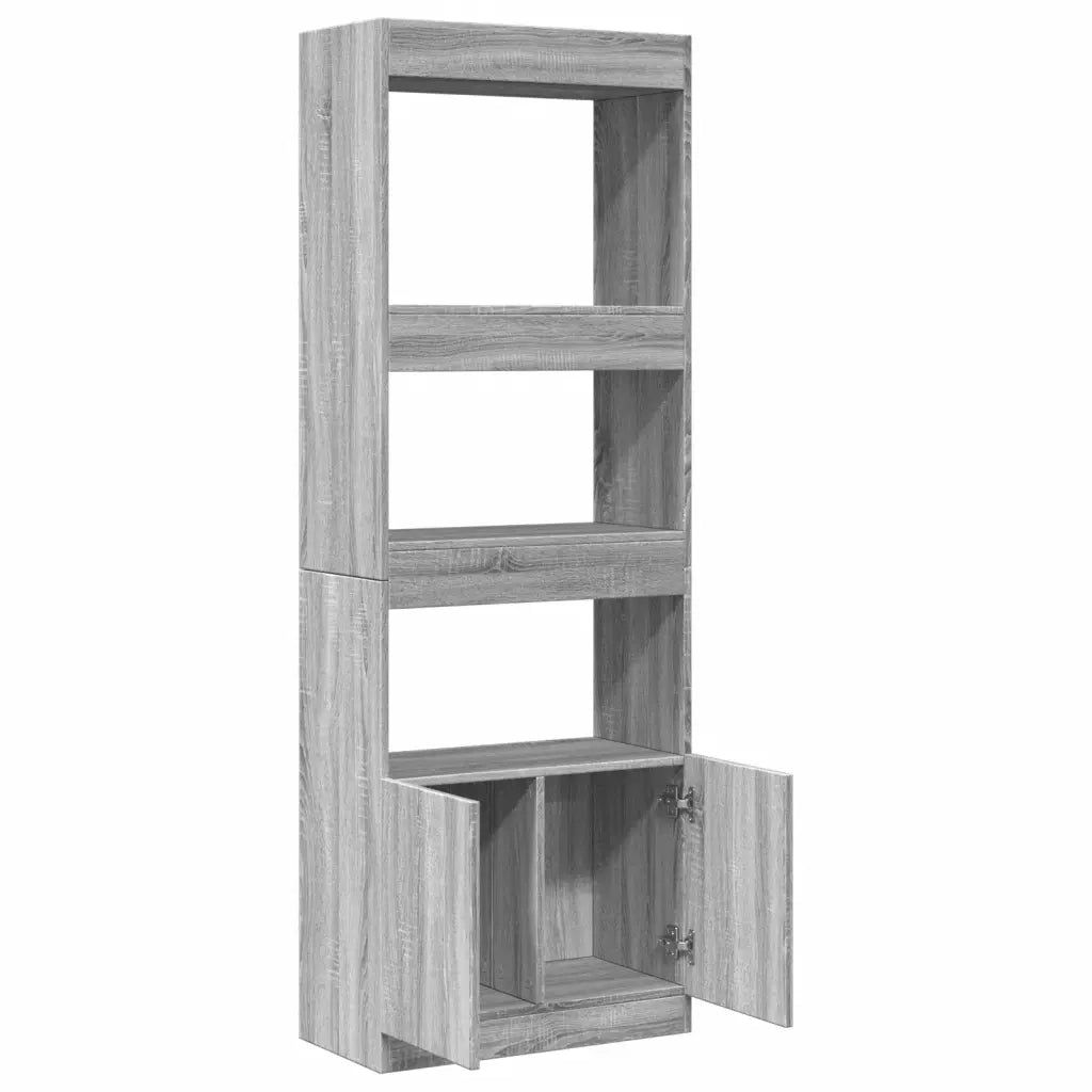 vidaXL Credenza Grigio Sonoma 63x33x180 cm in Truciolato