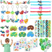 Regalo di festa - Bracciale - Maschera - Etichetta tattoo - Anello - Bandiera decorativa - Materiale per piñata per compleanno dei bambini con tema dinosauro.