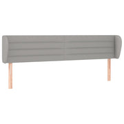 Testiera | Testata ad Orecchio Grigio Chiaro 163x23x78/88 cm in Tessuto