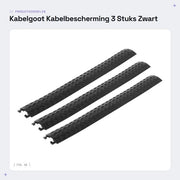 Kit di protezione cavi - 3 pezzi - Nero - Differenziale di freno - Adatto per aziende elettriche e costruzioni